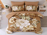 Golden Bloom Majesty Caramel Blossom 3 Piece Comforter Set V745-AB011171AJ3