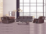 321 Seater Recliner Sofa In Faux Leather Lounge Couch in Brown V43-SET-FAN-3+2+1-BR