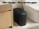 Devanti Automatic Trash Bin with Lid 25L Motion Sensor Kitchen Bin Touchless Garbage Can Plastic SB-F-25L-BK