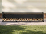 Firewood Rack with Waterproof Cover, 383 x 36 x 117 cm Outdoor Firewood Holder, 660lb Weight V952-DCJPSYGNJB152FGMBV0