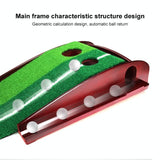 3M Golf Solid Wood Putter Trainer Practice Set Training Mat PRL-95135741YZ