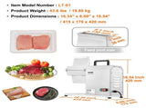 Commercial Meat Tenderizer, Heavy Duty Stainless Steel Kitchen Tool with Handle, Meat Tong, and V952-DDNRJ17INCH4R7F1XV3
