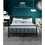 Artiss Bed Frame Metal Frames LEO - Double MBED-C-LEO-D-BK