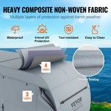Travel Trailer Cover, 9.1-9.8m RV Cover, 4-Layer Non-Woven Fabric Camper Cover, Waterproof, V952-TCSFCCYTGSFCVZTTJV0