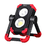 Giantz Work Light Rechargeable Torch USB Cordless LED Lamp Rotation Folding WL-RTG-2LED-SWL-RD