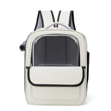 Beige And Black Spacious Pet Carrier Backpack with Clear Window - Comfortable Travel Bag for Cats & V888-ELOSUNG27131