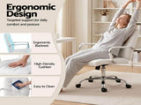 Artiss Office Desk and Chair Set 100cm Computer Desk PU Leather Office Chair FURNI-DESK100-5901-WH