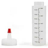 24-Pack 8 Oz Condiment Squeeze Bottles with Red Tip Cap - Plastic Squirt Bottle for Ketchup, Sauces, V1192-AZ-W-22751