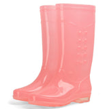 Tall Rain Boots Non Slip Waterproof Rain Shoes PVC Transparent Rain Footwear with Plush Cotton V1294-YM0716-3117220132813