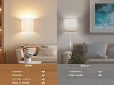 Battery Operated Wall Lights,2 Pack Wall Light Decor with Remote Control,3 Colors Dimmable Fabric V1171-CX-WL-MAGNET-CCT-BO-2