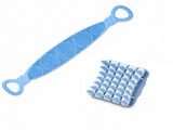 Blue Personal Care Set - Silicone Scalp Massager Shampoo Brush and Long Exfoliating Back Scrubber V888-ELOSUNG56058-3