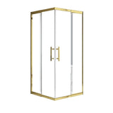 Adjustable 1200x1100mm Double Sliding Door Glass Shower Screen in Gold V63-845241