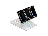 Rose gold Magic Keyboard Case for ipad Air6/Air7 11-inch, Bluetooth Keyboard with RGB Backlight & V888-ELOSUNG34502