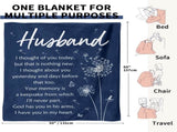 Sympathy Memorial Gifts for Loss of Husband, Soft Flannel Memorial Blanket, Remembrance Condolences V1258-DP02-C-1143