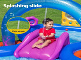 Bestway Kids Inflatable Play Splash Pool with Slide Ball Tossing Toys Coral Basket BW-POOL-PLAY-53167