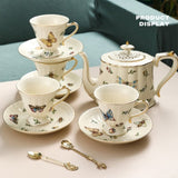 French coffee cup and saucer teapot set V488-TP-BB, TCS-BB