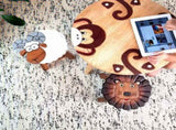 Hand Carved Children's Table Wooden MONKEY Theme V277-HCCTWMT