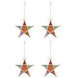 4X Glass Star Votive Tea Light Candle Holder Hanging Lighting Lantern Wedding Birthday Party Home V1192-AZ-W-22697