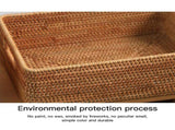 Rattan Storage Basket Desktop Utility Organizer Woven Storage Basket for Coffee Table V1294-YM0714-210910DY05-2