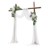 VEVOR Artificial Wedding Arch Flowers Kit White With 2 Pcs Flowers 1 Pcs Drapes V952-HLGMHTJ3JTBSM0INQV0