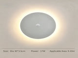30CM White Sensor Eclipse LED Wall Light Stepless Dimming V1221-XM-LB436-GM31