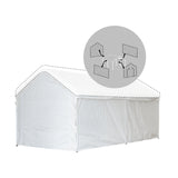 Samland Carport Wall for 10x20 ft Garage Shelter Canopy - White Wall Accessory Only V1060-PGS1107WALL