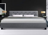 Artiss Bed Frame Double Size Grey VANKE BFRAME-E-VANKE-D-GY-AB