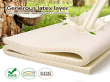 Giselle Bedding Latex Mattress Topper, 5cm Thick Cooling Bed Pad for Side Sleepers Pain Relief, 7 TOPPER-LT-K-5