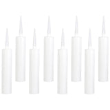 White Plastic Caulk Tubes 8Pcs Reusable Sealant for Kitchen Bathroom V1192-AZ-W-21177