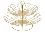 2 Tier Fruit Bowl Modern Nordic Design Geometric Detachable Gold Fruit Basket for Home Decoration V1294-YM0714-3118210368911