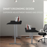 FORTIA Sit To Stand Up Standing Desk, 150x68cm, 72-118cm Electric Height Adjustable, Ergonomically V219-ADKASTFO5KSA