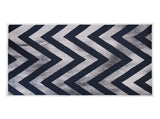 200x300cm Large Floor Blue Chevron Stripes Rug Modern Area Carpet for Bedroom & Lounge V63-838381