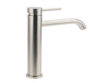 Brushed Nickel Tall Kitchen Laundry Basin Mixer Vanity Curve Sink Faucet Tap Set V1233-KRD104BS