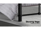 Artiss Bed Frame Metal Bed Frame LEO - Queen MBED-C-LEO-Q-BK