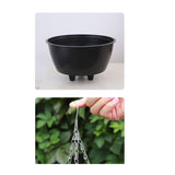 SOGA 2X White Small Hanging Resin Flower Pot Self Watering Basket Planter Outdoor Garden Decor HANGPOT11WHTX2