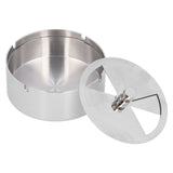 Ashtray Outdoor Thickened Stainless Steel Windproof Rotating Cover Design Finely Polished Ashtray V1294-YM0901-3117210133611