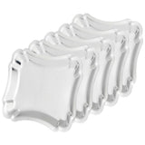 5Pcs Stainless Steel Rectangular Table Snack Dessert Service Plate Towel Storage DishWithace Edge V1294-YM0901-3118200137413