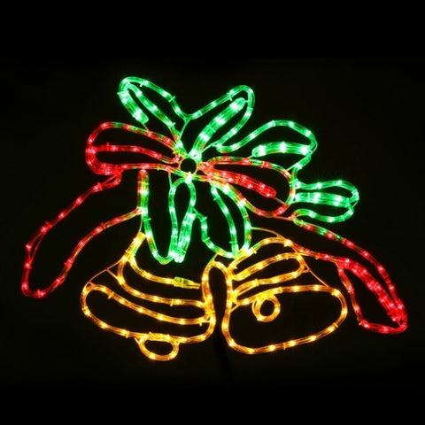 0.76M Christmas Lights 216 LED Bell Motif Light Decorations Jingle Jollys XMAS-MOT-D-BELL-MC