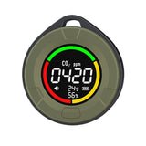 Portable Carbon Monoxide Detector for Travel, Detector with Magnetic Back, 4-in-1 CO Monitor with V1192-AZ-W-3808