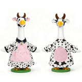 2Pcs 23 Inch Porch Goose Outfits, Eye Catching Cow Theme Design, Exposure Including Wind and V1366-AZ2-W-15554