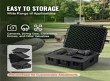 Weatherproof Hard Case, Heavy Duty Protective Dry Box Case with Pre-cut Foam, and Retractable Pull V952-FFYSTX2025CU96KGUV0