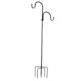 Shepherd's Hook Detachable Bird Feeder Hanger Iron 2 Hooks 5 Prong Bases Courtyard Accessories V1294-YM0715-3111210458111