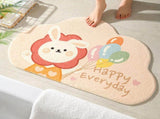 Cute Bathroom Mat Minimalist Water Absorption Skid Resistant Bath Quick Dry Floor Mat for Home V1294-YM0716-3117220127315
