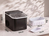 LUVIMO 12kg Ice Maker Machine Full Open Cover Deep Clean - Black IM-ZB-J-12OPEN-BK