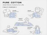 Cotton Waffle Blanket - Dark Pink Textured Throw 110x160cm for Sofa, Office and Travel Use V888-ELOSUNG54959-10