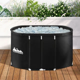Weisshorn Portable Ice Bath Tub 120x70X70CM Inflatable Cold Water Folding Bathtub Spa Massage ICE-TUB-120X70X70-BK
