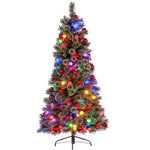 Snowy Bristle 2.3m Slim Multicolour Pre-Lit Christmas Tree with 917 Tips 112_SENSB109