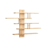 Solid Wood Wall for Display and Storage Floating Wall Mounted for Home Decor Small V1366-AZ2-W-13002