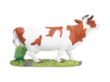 Cow Figurines Brown and White Model Ornament Animal Sculpture Resin Crafts for HomeRaise Head V1294-YM0714-3111210267911