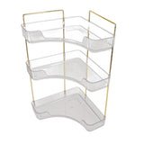 3 Tier Makeup Shelf Organizer Easy Access Aesthetic Corner Bathroom Countertop Organizer for V1294-YM0710-3112230081611
